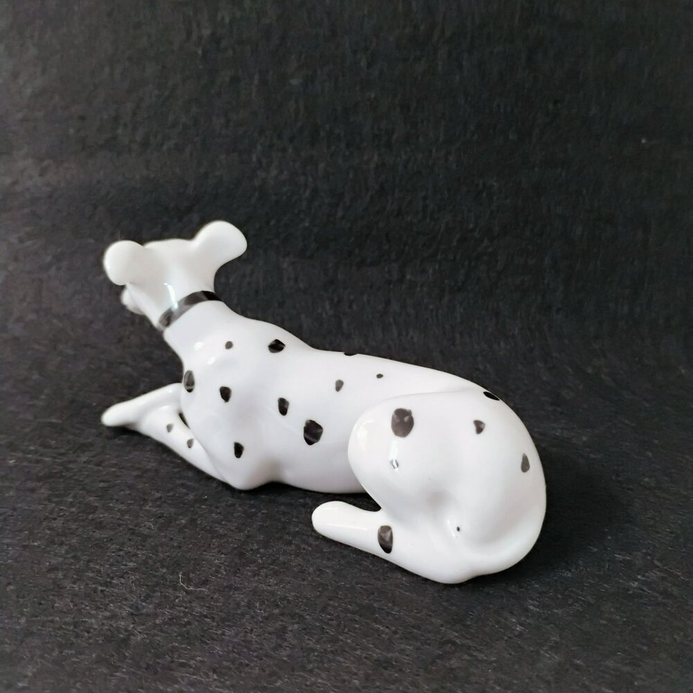 Vintage Porcelain Ceroc Romania Great Dane Figurine, 5" Greyhound Dalmatian Dog - Picture 8 of 9